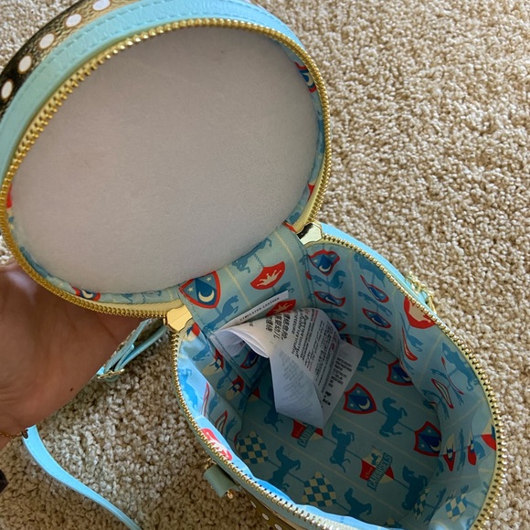 Loungefly Carousel Cylinder Bag - Blue and Gold - Picture 3 of 3